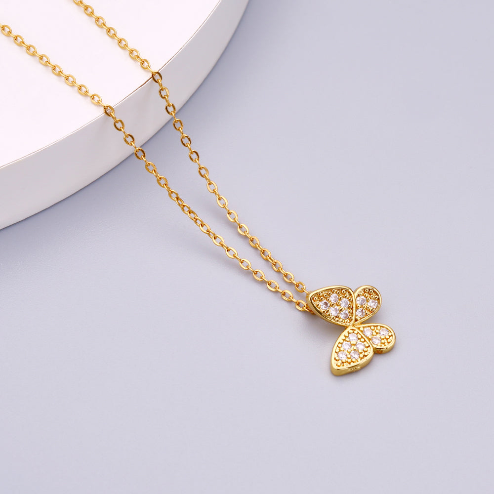 Ethereal Butterfly Pendant Necklace | Delicate & Sparkling