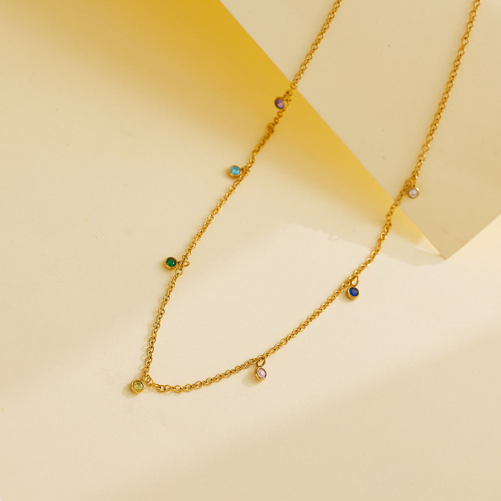 Celestial Charm Necklace | Dainty & Colorful