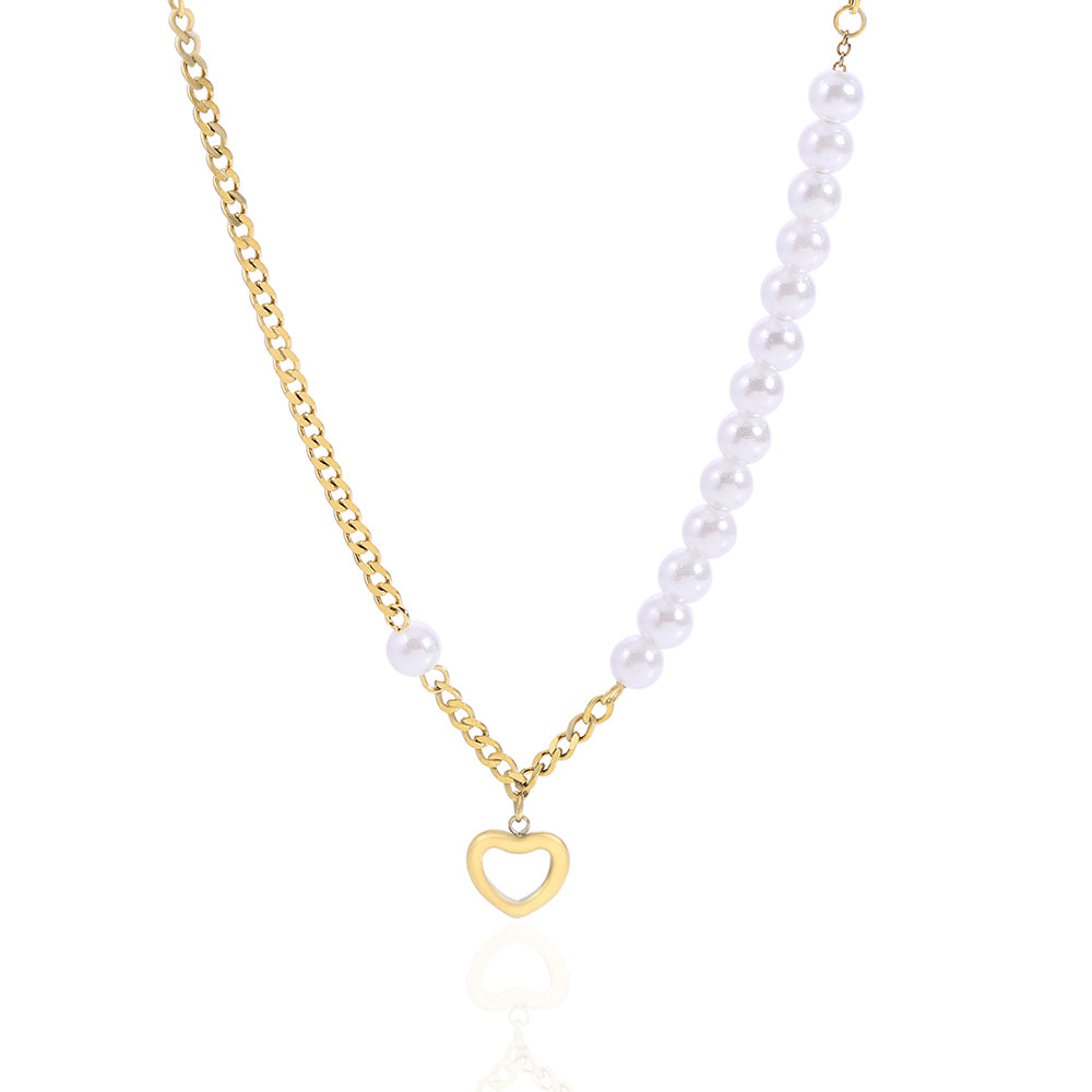 Lustrous Heart Pearl Necklace | Romantic & Elegant