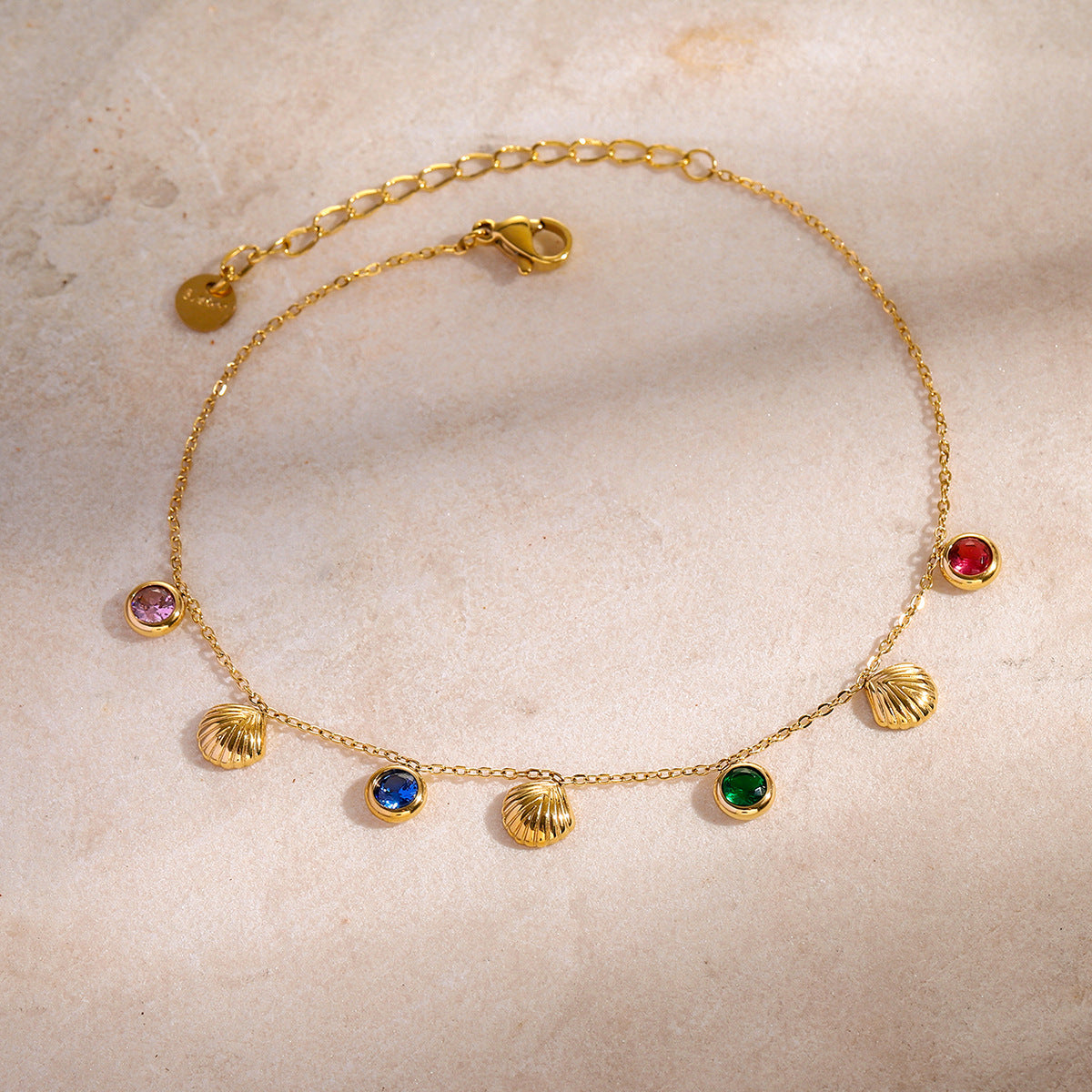 Ocean Glow Charm Anklet | Playful & Adjustable