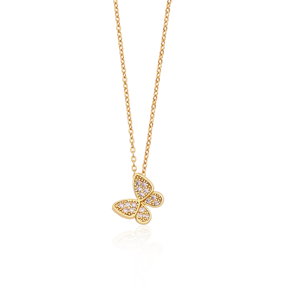 Ethereal Butterfly Pendant Necklace | Delicate & Sparkling