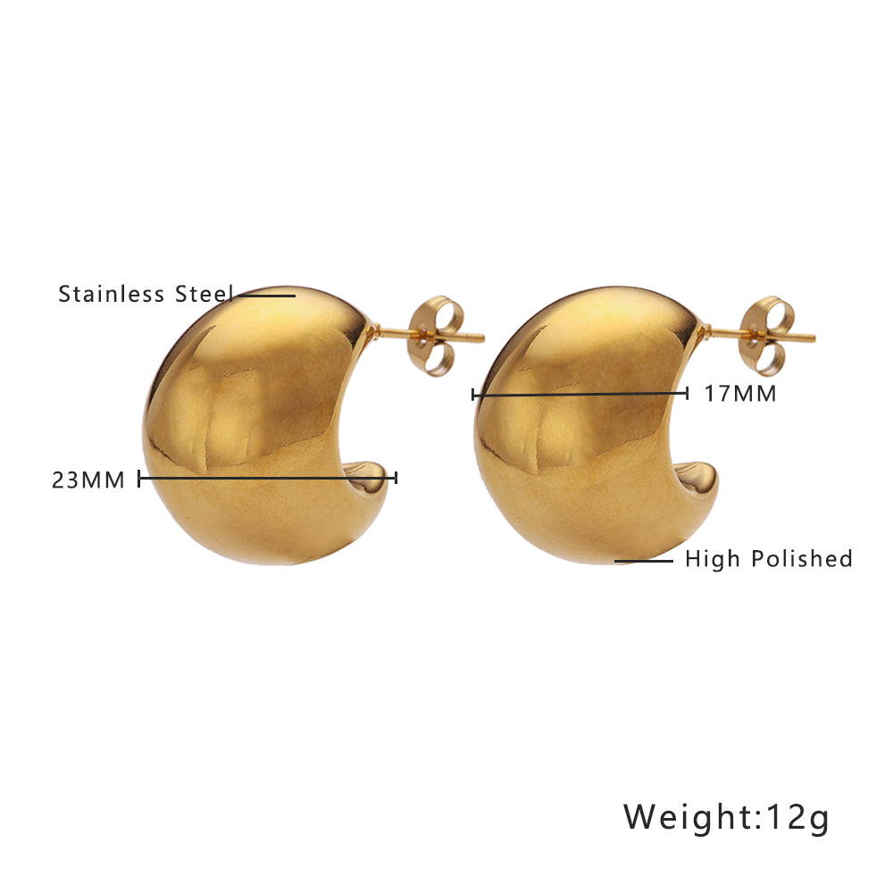 Luna Bold Hoop Earrings | Chic & Timeless
