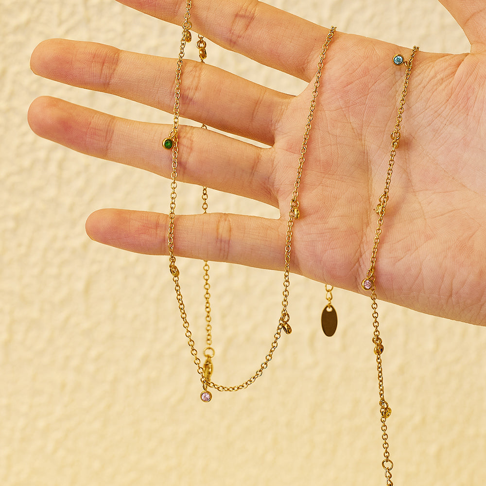 Celestial Charm Necklace | Dainty & Colorful