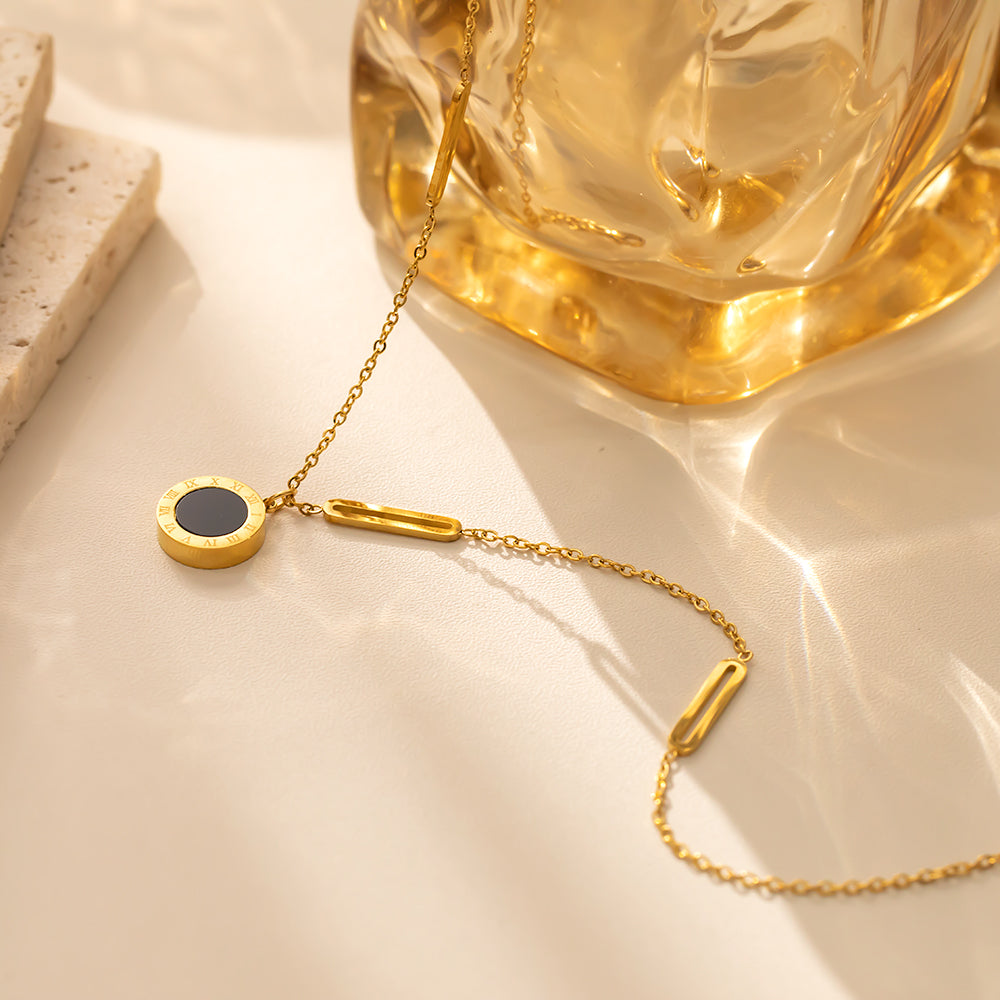 Eclipse Dual-Sided Pendant Necklace | Versatile & Elegant