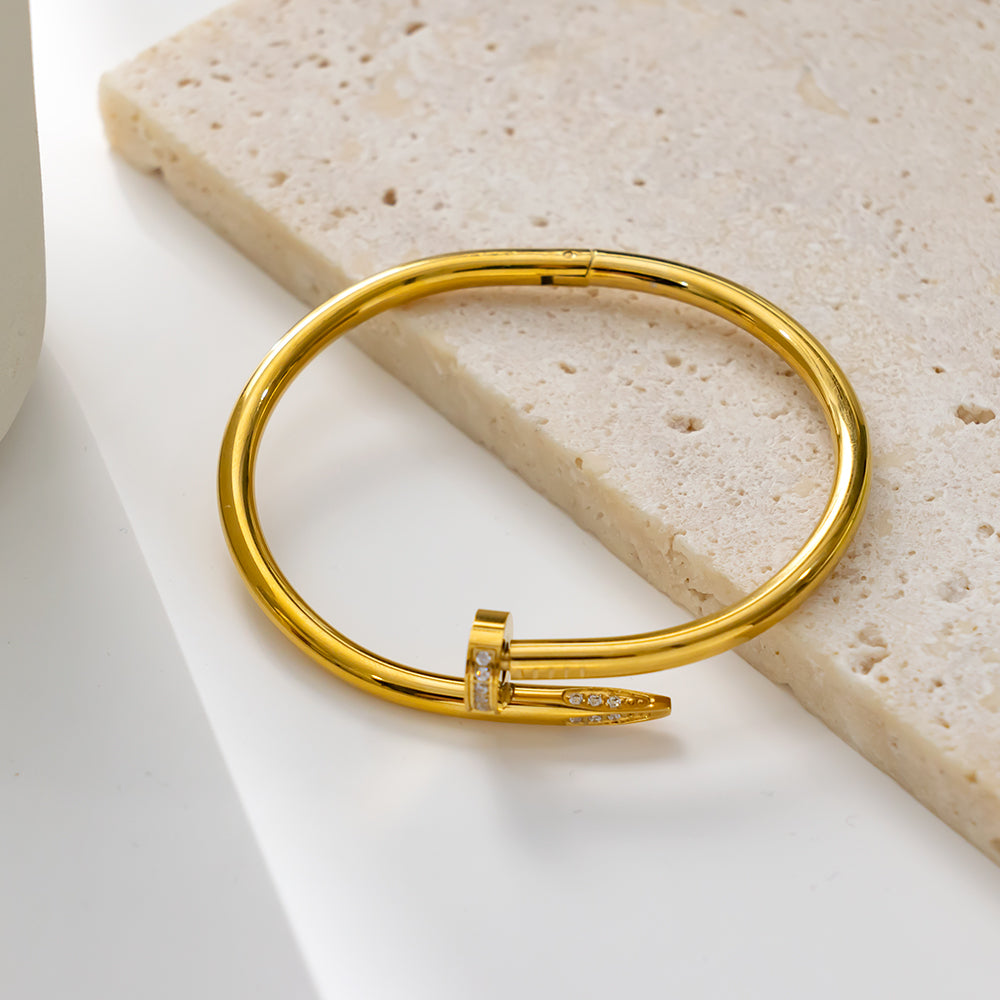 Nail Elegance Cuff Bracelet | Bold & Modern