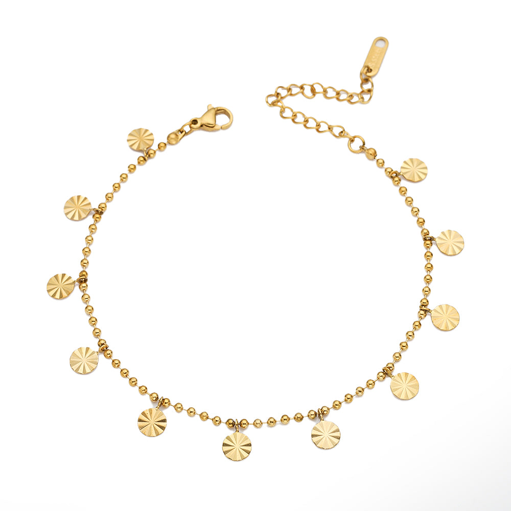 Sunbeam Charm Anklet | Delicate & Adjustable
