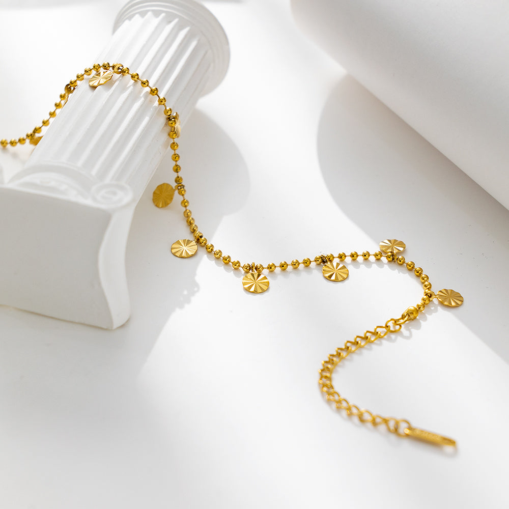 Sunbeam Charm Anklet | Delicate & Adjustable